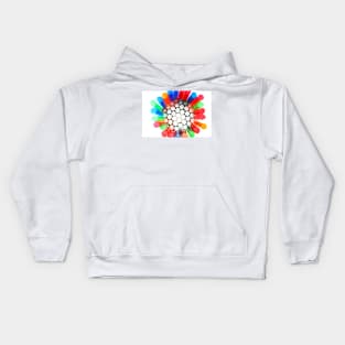 A circle of straws. Kids Hoodie